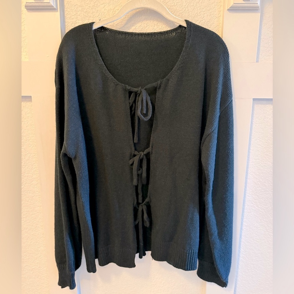 NWOT‎ Anthropologie Tie Cardigan Sweater